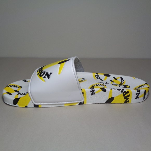 Champion Size 11 M IPO SMILE White Yellow Slide Sandals New Men\'s Shoes main image 16
